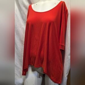 Joseph Ribkoff Women's Red Top Blouse W/open Back 1/2 Sleeve Size 14